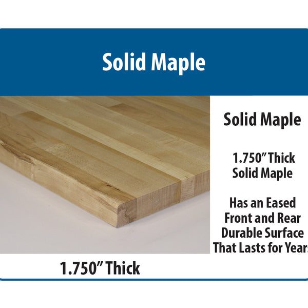 Ergo-Line Base Bench with 1.75" Solid Maple Surface