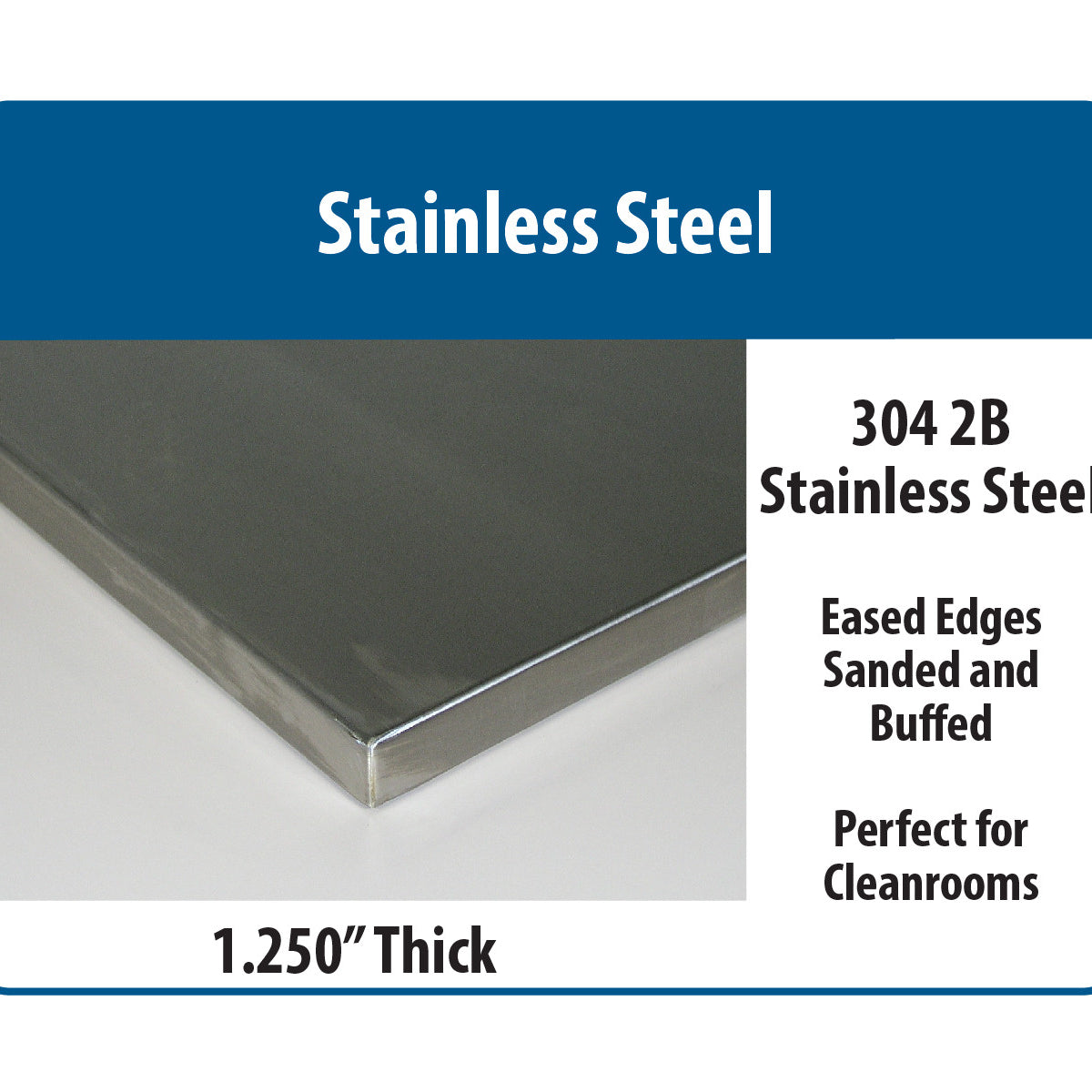 Ergo-Line Base Bench with 1.25" Stainless Steel Surface