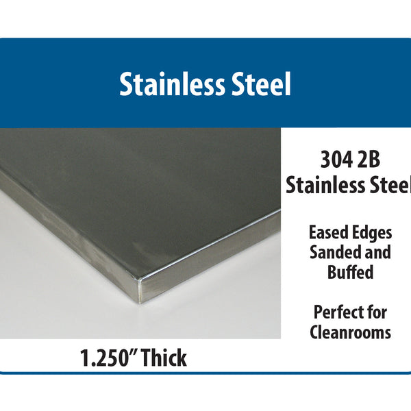 Ergo-Line Base Bench with 1.25" Stainless Steel Surface