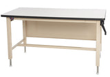 Ergo-Line HD Height Adjust Base Bench with 1.25" Stainless Steel Surface