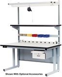 Cantilever Base Workbench with 1.25" Stainless Steel Surface