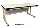 Cantilever Base Workbench with 1.25" Stainless Steel Surface