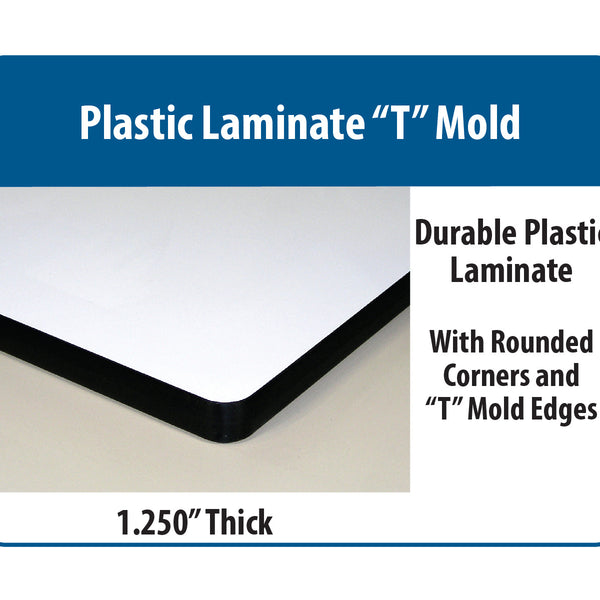 Electric Height Adjust Base Bench with Plastic Laminate "T" Mold Surface