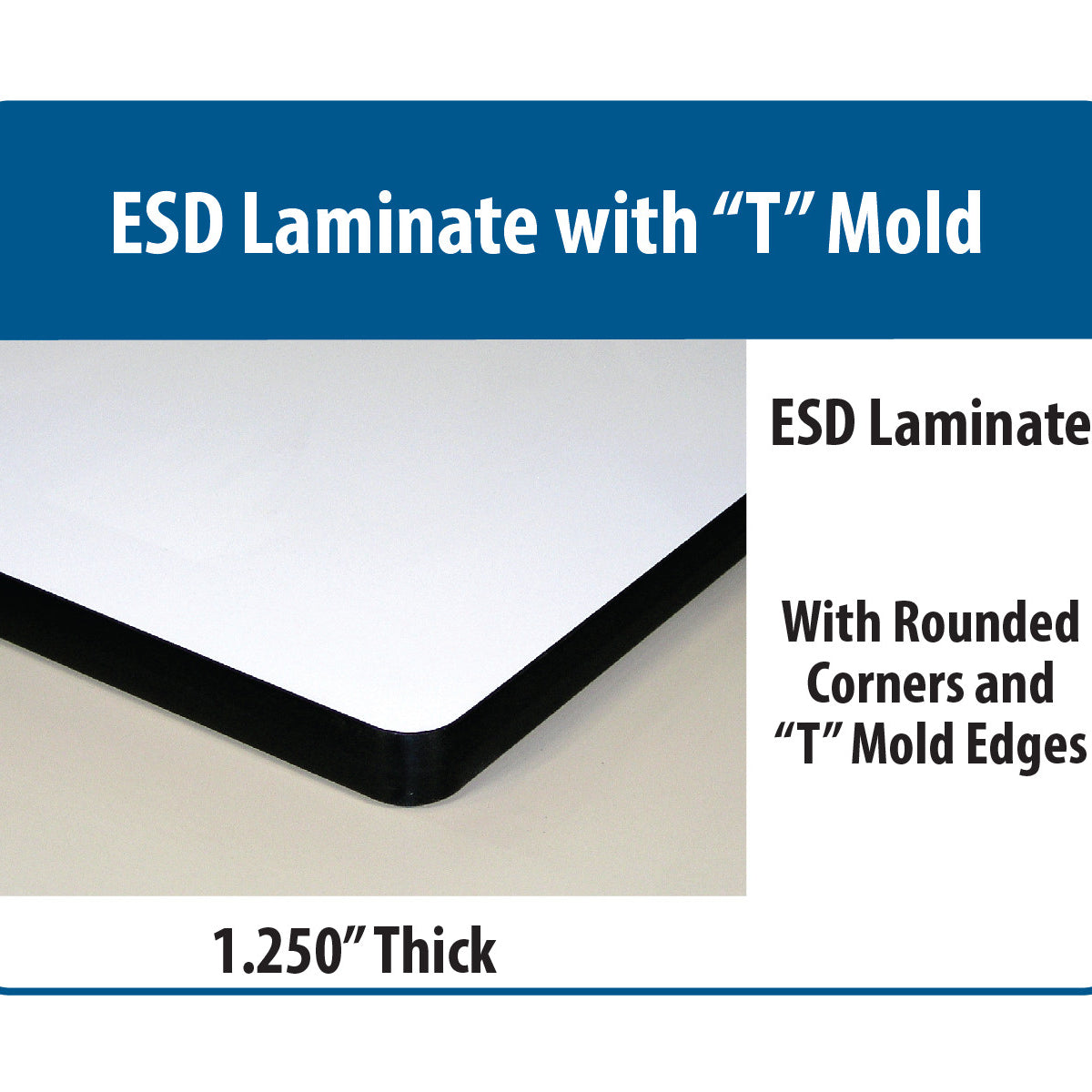 Cantilever Base Workbench with ESD Laminate Surface