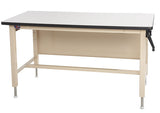 Ergo-Line HD Height Adjust Base Bench with 1" Black Epoxy Resin Surface