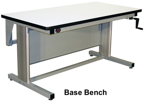 Ergo-Line Base Bench with Plastic Laminate 90 Degree Rolled Front Edge Surface