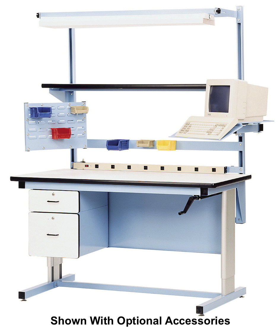 Ergo-Line Base Bench with ESD Laminate 90-degree Rolled Front Edge Surface