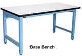 Model HD Base Bench with 1.25" Plastic Laminate 90 Degree Rolled Front Edge Surface