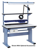 Electric Height Adjust Base Bench with ESD Laminate "T" Mold Surface