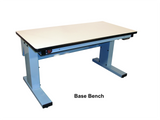 Electric Height Adjust Base Bench with Plastic Laminate "T" Mold Surface